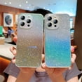 thumbnail image 4 of SaniMore for iPhone 14 Pro Case, Glitter Gradient Full Camera Lens Protection Luxury Plating Cute Bling Clear Shockproof Slim Phone Cover Shockproof Bumper for Women Girls for iPhone 14 Pro, Gold, 4 of 9