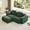 Green + 2 Seat + 1 Movable Ottomans, variant on Noble House 3-Seat U-Shape Modular Sofa, Boneless Design with French Piping, Comes with Throw Pillows and One Ottomans, Brown