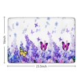thumbnail image 5 of White Purple Butterfly Flower Flannel Non Slip Door Rugs,Washable Door Mats Indoor,Decorative Door Mats,Dirt-Resistant and Absorbent Doormat for Entrance,Bedroom,Kitchen,Bathroom,23.5"x16", 5 of 5