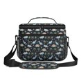 thumbnail image 2 of Dinosaur and Palm Navy Pattern Insulated Lunch Box for Women Men, Medium Leakproof Cooler Bag with Adjustable Strap, 10"x6.7"x8", 2 of 6