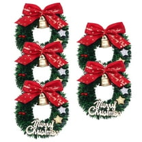 Homoyoyo 5-Pack Artificial Christmas Wreaths Decorative Hanging for Home Holiday Festive Decor