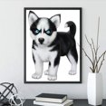 thumbnail image 4 of nipocaio Little Husky, 5D Painting Kit Rhinestone Embroidery Cross stitch Kit Craft Canvas Wall Decor 12x16 inches, 4 of 5