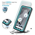 thumbnail image 2 of Pixel 8 Case, IP68 Waterproof Dustproof Case with Built-in Screen Protector, Rugged Full Body Shockproof Protective Clear Cover for Google Pixel 8 6.2 Inch, Black, 2 of 14