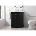 thumbnail image 2 of Pemberly Row 24" Solid Wood Metal Single Bathroom Vanity Set in Black, 2 of 8