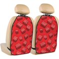 thumbnail image 2 of 2pce Car Seat Anti-Kick Storage Pad Anti-Dust Anti-Kick Anti-Wear Pad Used In Most Car Seats Suv Truck Cars Red Building Block, 2 of 8