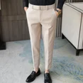 thumbnail image 4 of Pantalones elásticos fluidos para hombre Pantalones de traje rectos drapeados para hombre Ropa elástica Oferta Spandex Reseñas elegantes coreanas Muchas vintage, 4 of 5