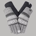 thumbnail image 2 of GPOECD Winter Gloves Couple Knitted Thermal Soft Touchscreen Texting Warm Cold Weather Mittens for Men and Women, 2 of 5
