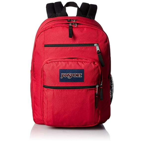 JanSport Big Student Original Backpack - Oversized With Multiple Pockets, Lightweight & Comfortable - Red Tape