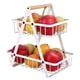 thumbnail image 1 of Cipaher Cesta de Frutas de 2 Capas para Encimera Cesta de Verduras Cesta de Hierro Plegable de Doble Capa para Almacenaje, 1 of 6