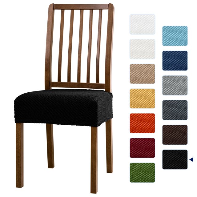 Subrtex Washable Dining Chair Cushion Covers Stretch Textured Seat Slipcover