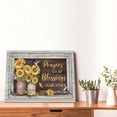 thumbnail image 4 of Farmhouse Sunflower Wall Art Window Religion Christian Hummingbird Bible Verse Pictures Wall Decor Scripture Quotes Canvas Painting Print Artwork Framed for Living Room Bedroom Bathroom 16"×12", 4 of 6