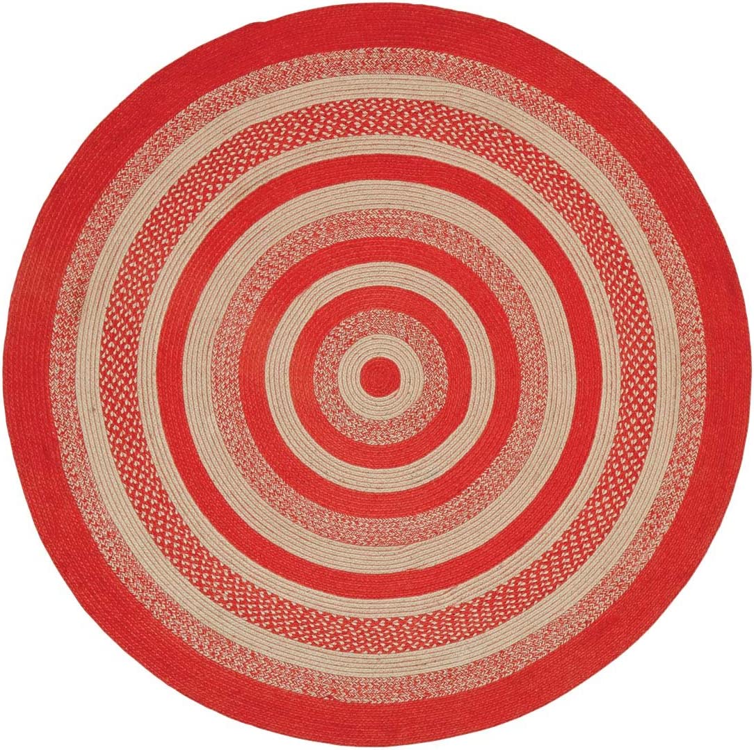 Cherry Red Classic Country Flooring Cunningham Jute Round Accent Rug