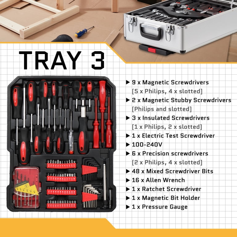 UBesGoo 799 Pcs Household Tool Set, Mechanics Kit with Trolley