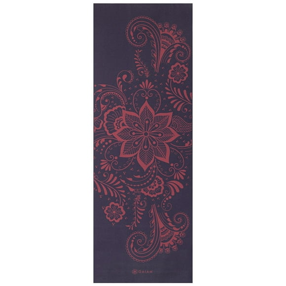 GAIAM 6MM Premium Yoga Mat - Aubergine Swirl