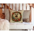 thumbnail image 3 of Glen of Imaal Terrier Christmas Flowers Throw Pillow 14 in x 14 in, 3 of 5