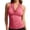 Hot Pink, variant on Women's Halter Neck Cowl Neck Tank Top Ruched Slim Fit Casual Summer Sleeveless Top, 1 Piece, S-XL Plus Size Friendly