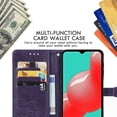 thumbnail image 6 of for Samsung Galaxy A32 4G (Not 5G) Wallet Case,Mandala Embossing PU Leather Girls Case with Credit Card Holder & Hand Strap Flip Folio Closure Cover for Samsung Galaxy A32 4G MTL Deep Purple, 6 of 14