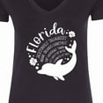 thumbnail image 4 of Inktastic Florida Cities with Dolphin Women's V-Neck T-Shirt, 4 of 5