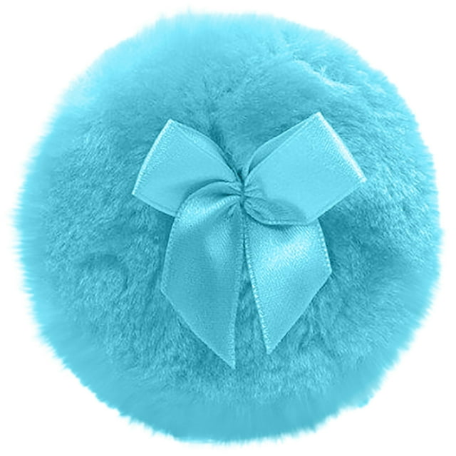 Hearth & Gear Houppette Douce pour Bébé 3,5 Pouces Houppette / Houppette pour le Corps avec Nœud / Houppette pour le Corps Réutilisable / Houppette Ronde Lavable pour le Visage Ou Bébé Enfants Adulte Houppette Rose à Succion