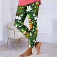 thumbnail image 2 of QATAINLAV St Patricks Day Leggings for Women Saint Patrick Outfit Cute Shamrock Graphic Yoga Pants Holiday Party Clothes Gold M, 2 of 7