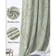 thumbnail image 6 of Sage Green Branches Blackout Curtains 45 Inches Long, Kitchen Black Out Window Treatments, Vintage Art Farmhouse Thermal Insulated Lined Drapes for Small Window with Grommet 42"x45", 6 of 8