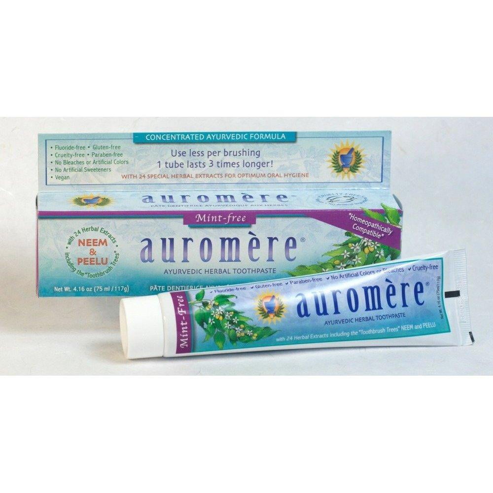 Ayurvedic Herbal Toothpaste MintFree by Auromere FluorideFree