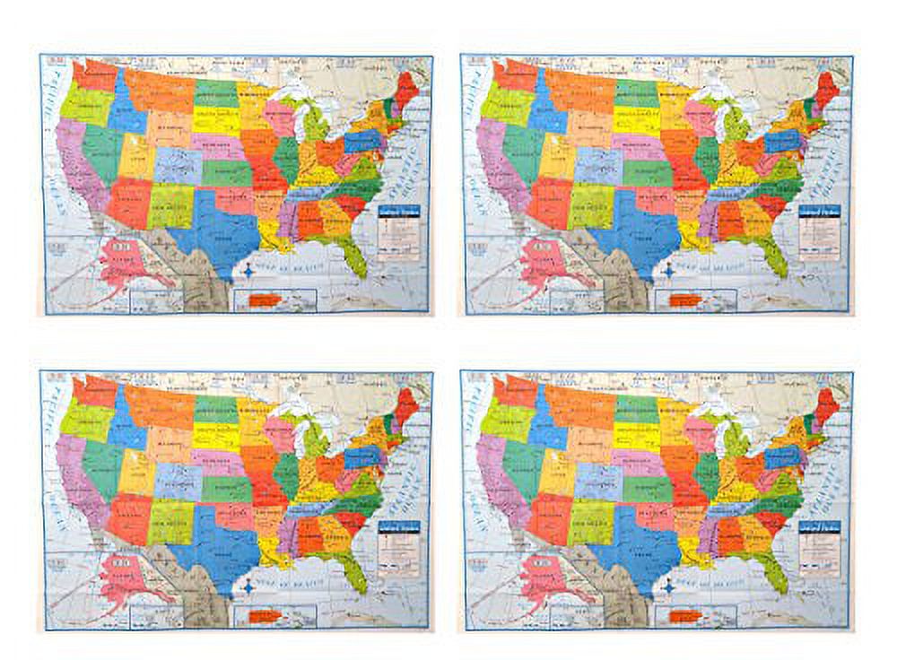 Superior Mapping Company United States Poster Size Wall Map 40" x 28" With Cities (1 Map) - image 5 of 5