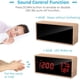 thumbnail image 3 of Wooden digital alarm clock, USB powered electronic alarm clock, 3 of 4
