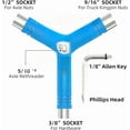 thumbnail image 2 of All-in-One Skate Tools Multi-Function Portable Skateboard T Tool Accessory with T-Type Allen Key and L-Type Phillips Head Wrench Screwdriver, 2 of 8