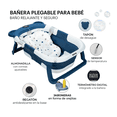 thumbnail image 3 of Bañera Tina Bebe Con Cojín 2pz Belug, Azul Marino con blanco, 3 of 5