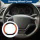 thumbnail image 2 of Funda para volante de cuero artificial PU Unique Bargains, protector de volante de automóvil de 14.96" naranja negro, patrón de fibra de carbono 1 Pc, 2 of 6