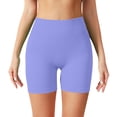 thumbnail image 6 of Tsesme High Waisted Yoga Shorts for Women Elastic Slim Fits Butt Lifting Shorts Legging Comfy Seamless Sport Shorts ,Purples,M, 6 of 8