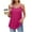 #01 Hot Pink, variant on Busydd Tank Top for Women Casual Adjustable Spaghetti Straps Camisole Tops for Women Trendy Solid Color Round Neck Tank Tops Comfort Sleeveless Summer Tops