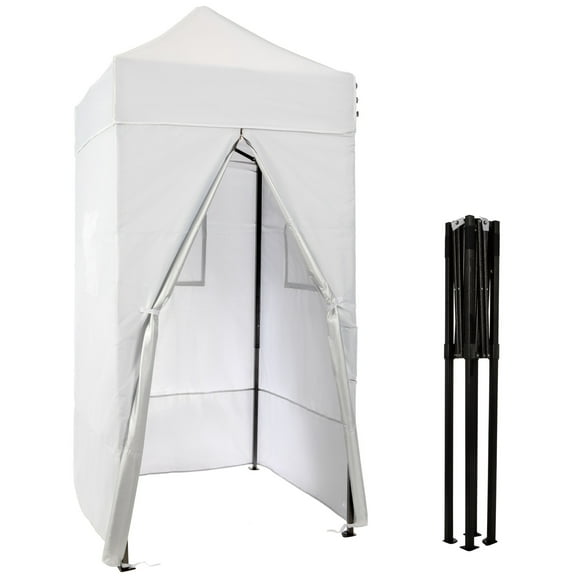 Wakeman Outdoors Pop Up Privacy Tent for Camp Toilet or Pool Cabana, White