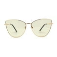 thumbnail image 2 of Womens Classic Fancy Metal Rim Cat Eye Fem Sunglasses Gold Light Green, 2 of 4
