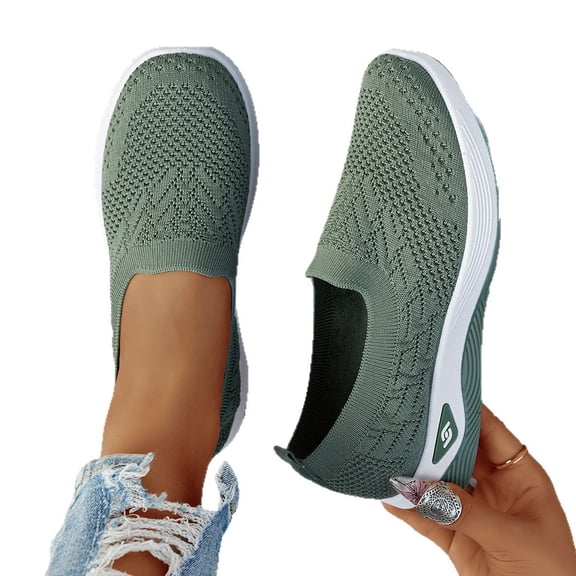 YOUYEDIAN Orthopedic Shoes for Women Wide Slip on Non Slip Mesh Sneakers Spring Casual Lightweight Closed Toe Arch Support Orthopedic Dress Shoes