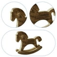 thumbnail image 6 of Kuntesetty Wooden Rocking Horse Sculpture Centerpiece Holiday Season Collection Birthday Gift Unique Creative Decoration Christmas Decor Brown, 6 of 7