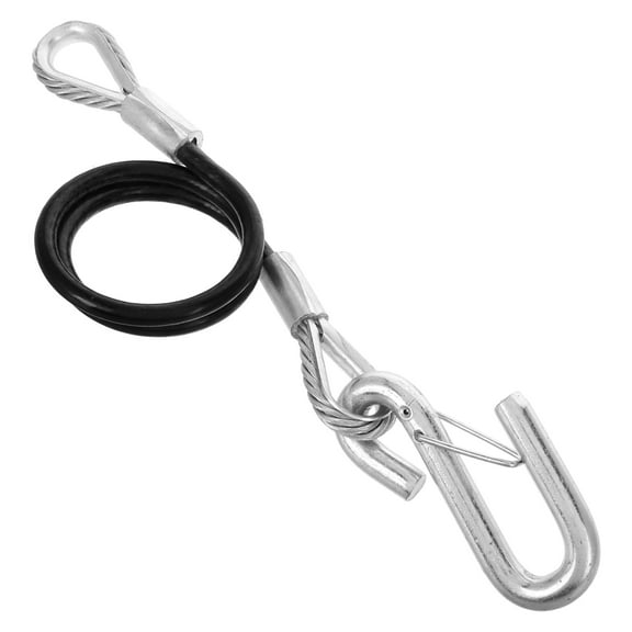 WASHWEPE Trailer Safety Chain Self Coiling Cables Multi Steel 1Pcs For Atv Tractor Car