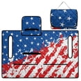 thumbnail image 5 of Whosucclay Distressed American Flag Foldable Golf Cart Seat Covers, 51.18 x 30.3 inches Non-Slip 4 Pockets Golf Cart Seat Towel with All-Weather Protection, 5 of 9