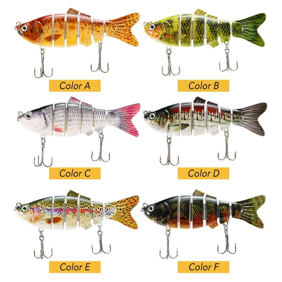 Hard Crankbait,Crankbait Bait Fish Jointed Swimbait Lure 6 Jointed Swimbait Siuke Lure 6 Jinmie Hxber