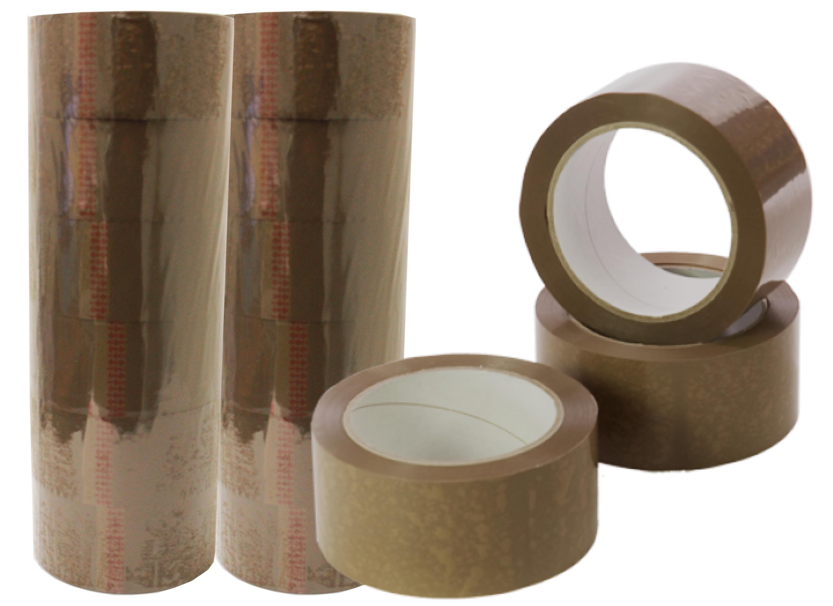 72 Rolls strong BROWN TAPE - - - cellotape packaging wide big long parcel  colour
