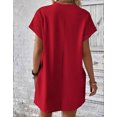 thumbnail image 3 of Summer Dresses for Women Casual Boho Dress Short Sleeve Tshirt Dresses Beach Wear Daily Midi Dress Alsol Lamesa, 3 of 6