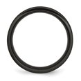 thumbnail image 2 of Titanium Cross Black Plated 6mm Concave Ring Wedding Designed Religious, 2 of 11
