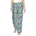 thumbnail image 2 of Lsque Transport Print Women's Pajama Pants, Lounge Pant - Comfortable Home Wear,Elastic Waistband, Stylish Design-X-Large, 2 of 9