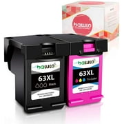 batuto Remanufactured for HP 63 63xl (1Black, 1Tri-Color ) Replacement Ink Cartridge 63 XL for HP OfficeJet 3830 4650