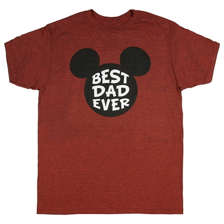Disney Men's Mickey Mouse Best Dad Ever Distressed Design (Best Disney Character Names)