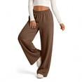 thumbnail image 2 of Nestiefly Womens Sweatpants Casual Wide Leg Baggy Lounge Pants | Sweat Pants for Women, Elastic Waisted with Pockets, Loose Soft Joggers Coffee S, 2 of 8