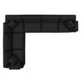 thumbnail image 4 of Modway Commix 6-Piece Down Filled Overstuffed Fabric Sectional Sofa Set in Black, 4 of 5