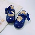 thumbnail image 7 of IROINNID Toddler Girls Shoes Bowknot Non-slip PU Princess Round Toe Dress Shoes, Size 18M-6Y, 7 of 7