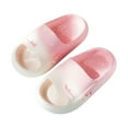 thumbnail image 4 of Quealent Kids Girls Comfortable Flower Cloud Slides Non Slip Lightweight Shower Sandals Fashion Thick Shoes Toddler Sandals Red for 12, 4 of 8
